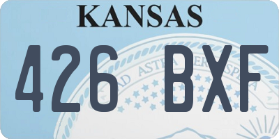 KS license plate 426BXF