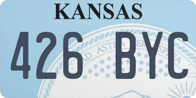 KS license plate 426BYC