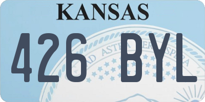 KS license plate 426BYL