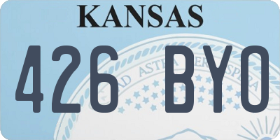 KS license plate 426BYO