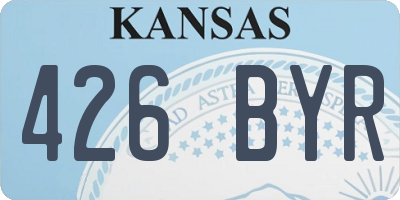 KS license plate 426BYR