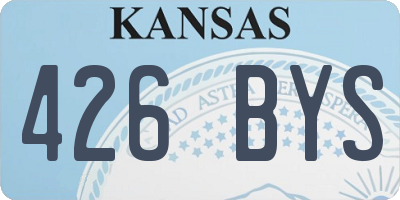 KS license plate 426BYS