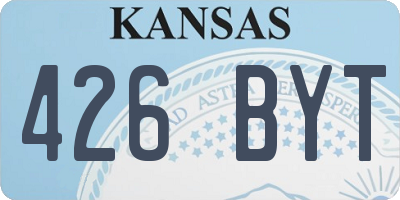 KS license plate 426BYT