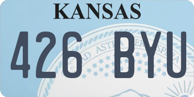 KS license plate 426BYU