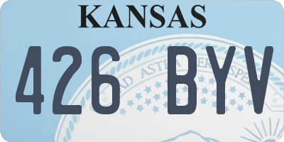 KS license plate 426BYV