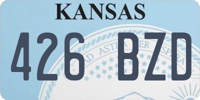 KS license plate 426BZD