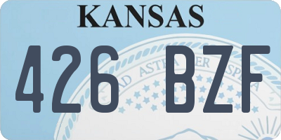 KS license plate 426BZF