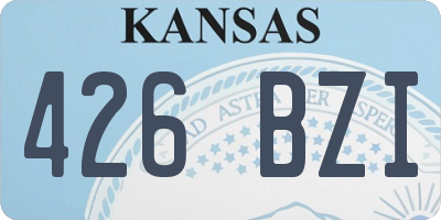 KS license plate 426BZI