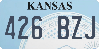 KS license plate 426BZJ