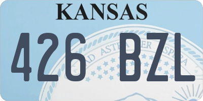 KS license plate 426BZL