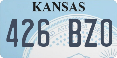 KS license plate 426BZO