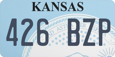 KS license plate 426BZP