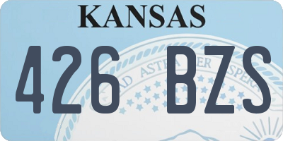 KS license plate 426BZS