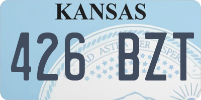 KS license plate 426BZT