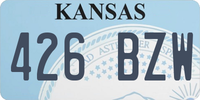 KS license plate 426BZW