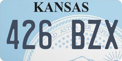 KS license plate 426BZX