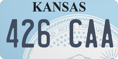 KS license plate 426CAA