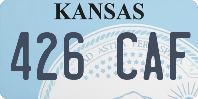 KS license plate 426CAF