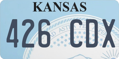 KS license plate 426CDX