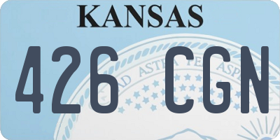 KS license plate 426CGN