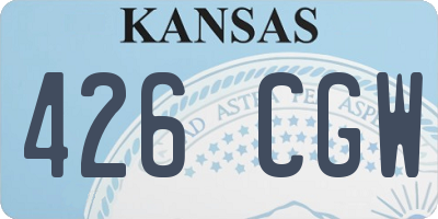 KS license plate 426CGW