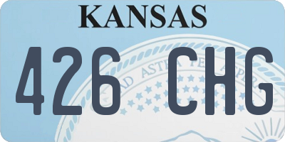 KS license plate 426CHG