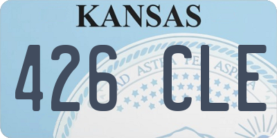 KS license plate 426CLE