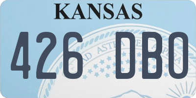KS license plate 426DBO