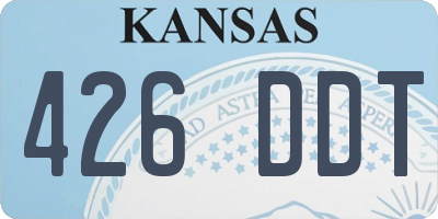 KS license plate 426DDT