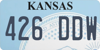 KS license plate 426DDW