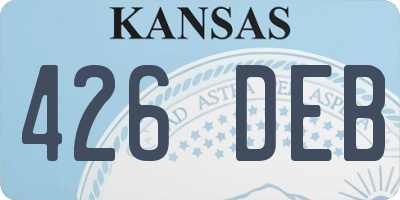 KS license plate 426DEB