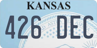 KS license plate 426DEC