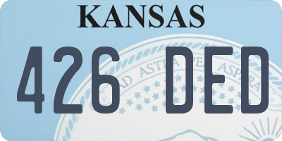 KS license plate 426DED