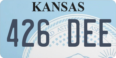KS license plate 426DEE