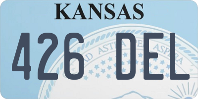 KS license plate 426DEL