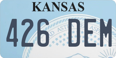KS license plate 426DEM