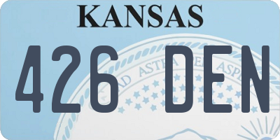 KS license plate 426DEN
