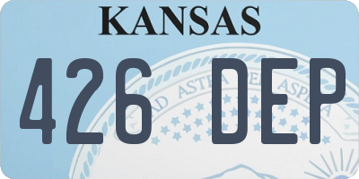 KS license plate 426DEP