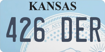 KS license plate 426DER