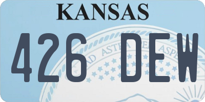 KS license plate 426DEW