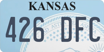 KS license plate 426DFC