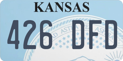 KS license plate 426DFD