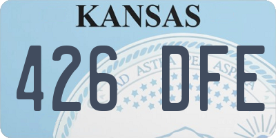 KS license plate 426DFE
