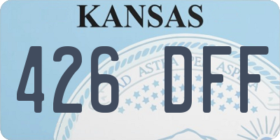 KS license plate 426DFF