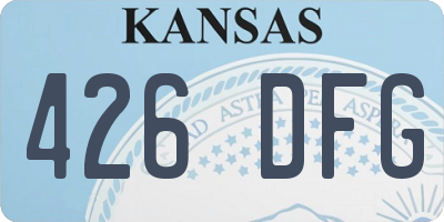 KS license plate 426DFG