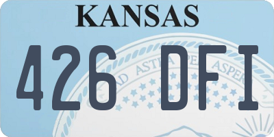 KS license plate 426DFI