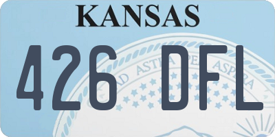 KS license plate 426DFL