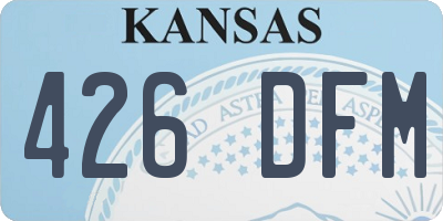 KS license plate 426DFM