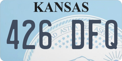 KS license plate 426DFQ