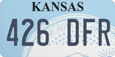 KS license plate 426DFR